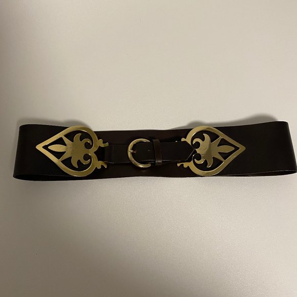 BLUE LES COPAINS Leather Belt ITALY
